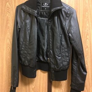 Black leather jacket